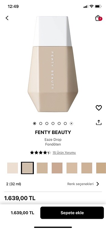 Beden Fenty beauty fondoten 2 no