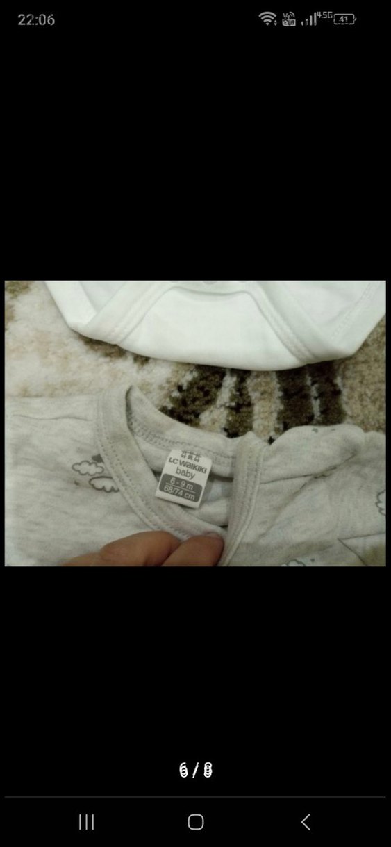 bebek 6/9 aylık cıtcıtlı atlet - Görsel 5