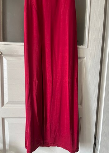 Bordo Yırtmaçlı Abiye Elbise - Görsel 5