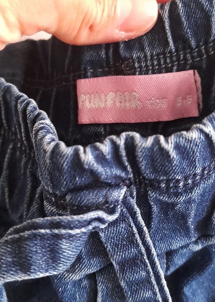 5/6 yaş kız çocuk kot pantolon  - Görsel 2