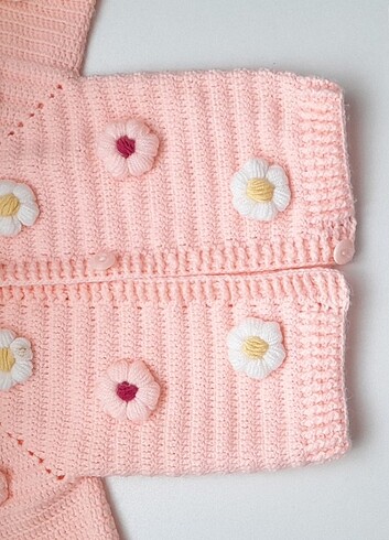 El örgüsü kız çocuk  hırkası - Görsel 2