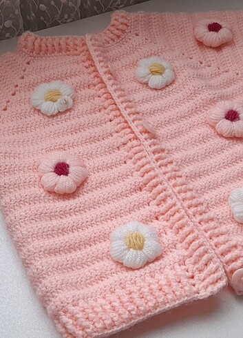 El örgüsü kız çocuk  hırkası - Görsel 3