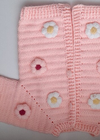 El örgüsü kız çocuk  hırkası - Görsel 4