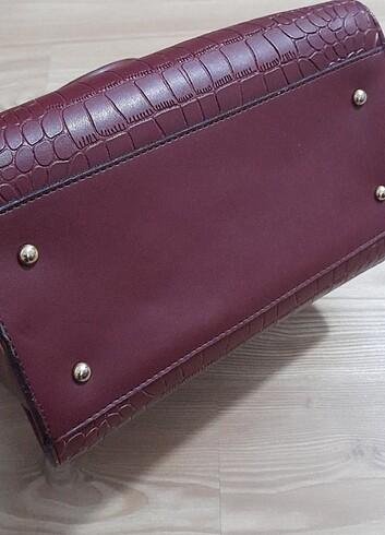 BORDO renk bayan çanta  - Görsel 4