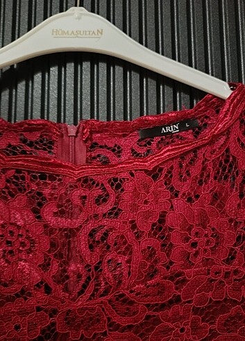 güpürlü dantel şık elbise - Görsel 3