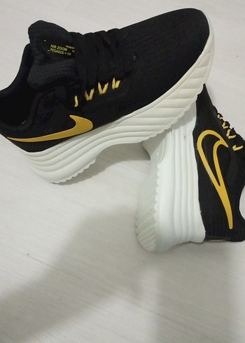 Siyah Sarı kadınSpor Ayakkabı - Görsel 7