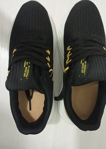 Siyah Sarı kadınSpor Ayakkabı - Görsel 2