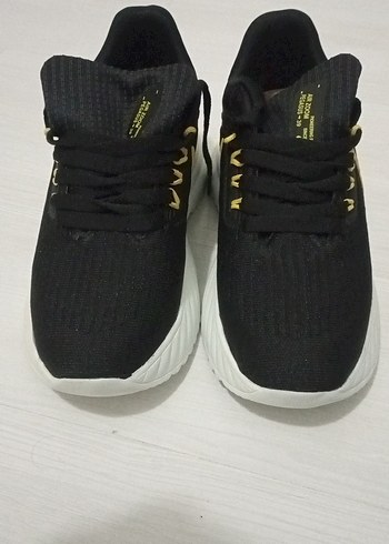 Siyah Sarı kadınSpor Ayakkabı - Görsel 3