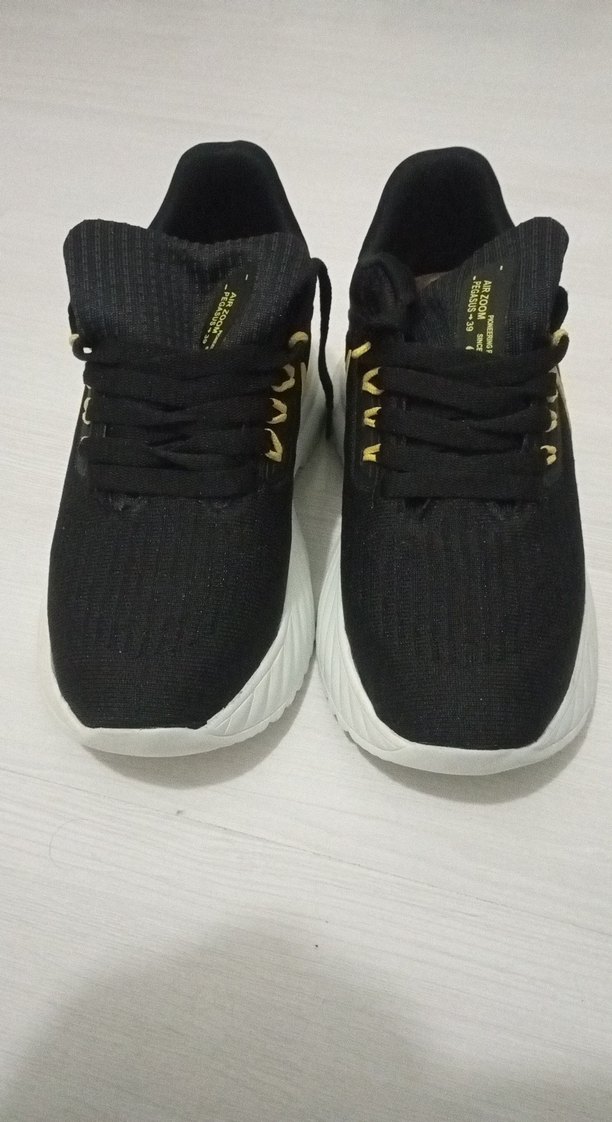 Siyah Sarı kadınSpor Ayakkabı - Görsel 3