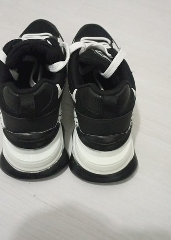 Siyah Nike Baskılı Bağcıklı Spor Ayakkabı - Görsel 4