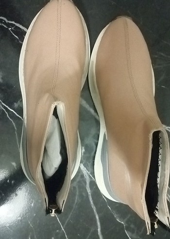 Bej Dolgu Topuklu Kadın Bot - Görsel 2