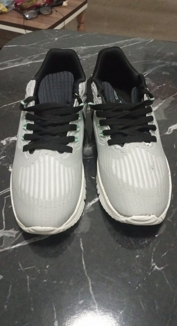 Gri Beyaz Bağcıklı Erkek Spor Ayakkabı - Görsel 4