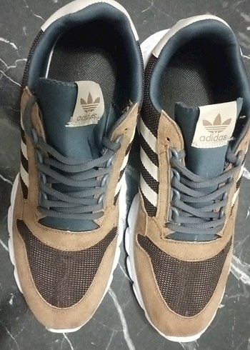 Kahverengi Gri Zebra Desenli Bağcıklı Erkek Spor Ayakkabı - Görsel 2