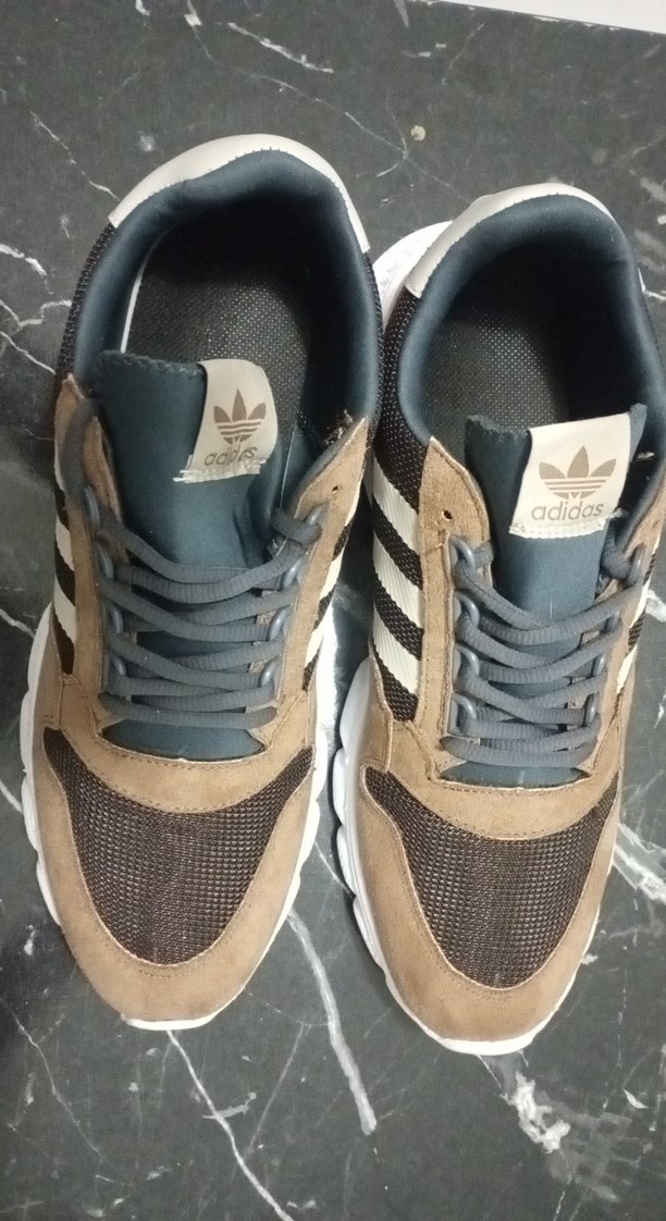 Kahverengi Gri Zebra Desenli Bağcıklı Erkek Spor Ayakkabı - Görsel 2