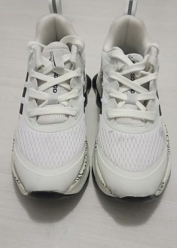 36 Beden Adidas Beyaz Gri Zebra Desenli Erkek Spor Ayakkabı