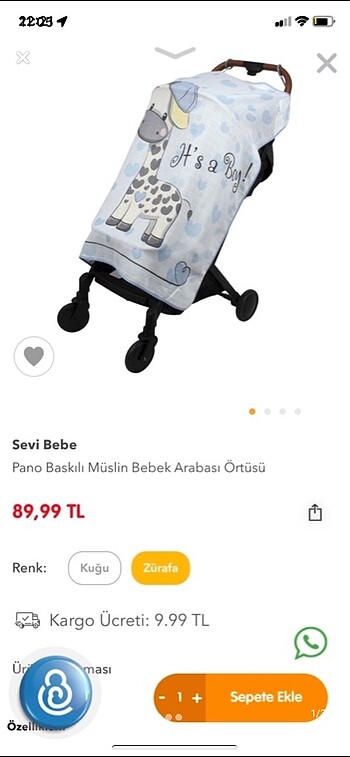 Bebek arabası örtüsü