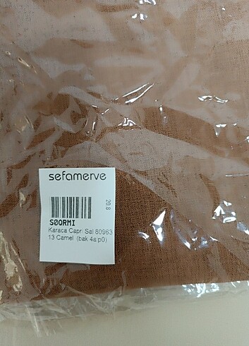 Beden Sefamerve karaca Capri Camel renk şal