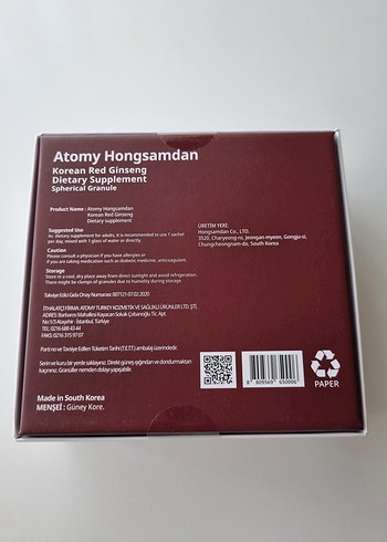 Atomy Hongsamdan Kore Kırmızı Ginseng Granül - Görsel 5