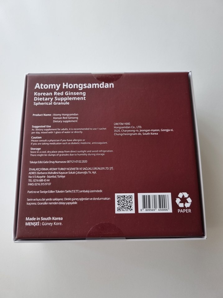 Atomy Hongsamdan Kore Kırmızı Ginseng Granül - Görsel 5