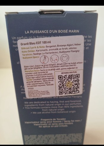 Granit Bleu EDT 100 ML Erkek Parfümü - Görsel 6