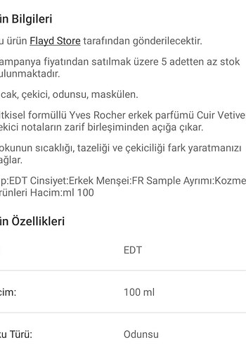 Yves Rocher Cuir Vetiver Erkek Parfümü - Görsel 3