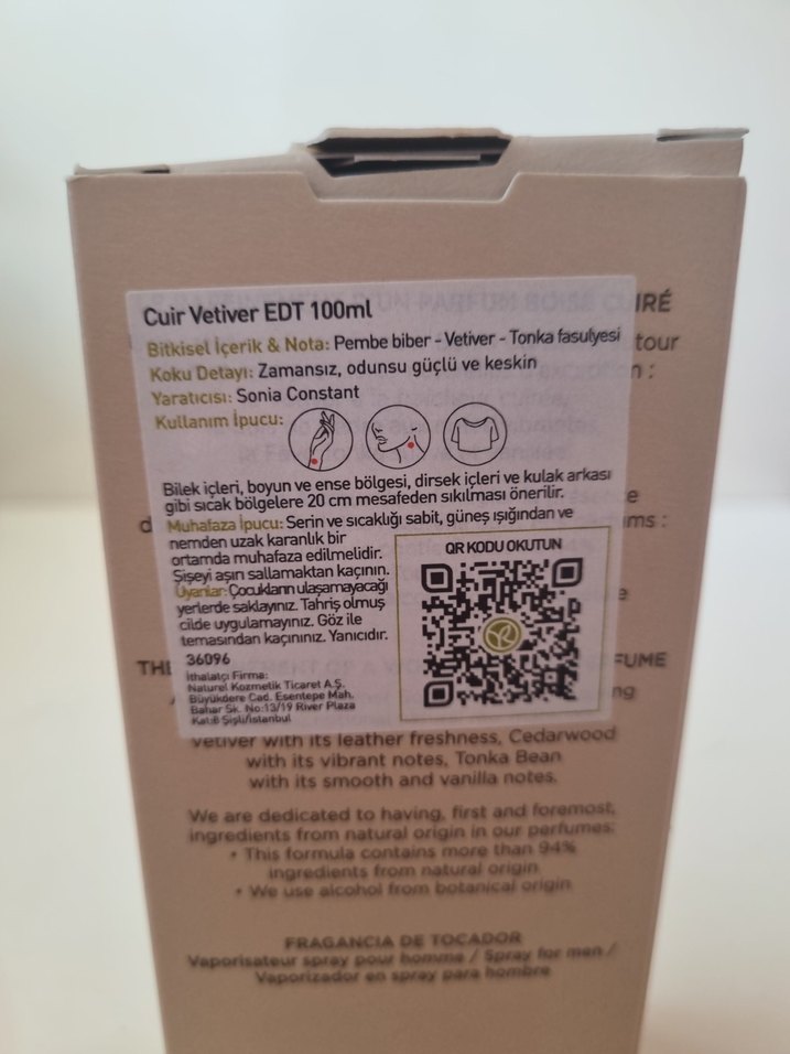 Yves Rocher Cuir Vetiver Erkek Parfümü - Görsel 5