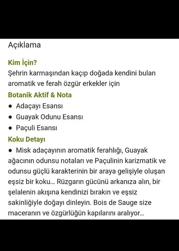 Yves Rocher Bois de Sauge Erkek Parfümü - Görsel 2