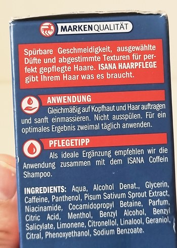 ISANA Coffein Saç Toniği Erkekler için - Görsel 9