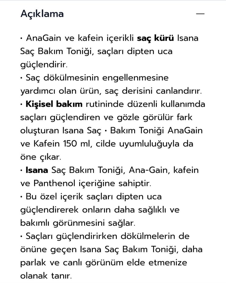 ISANA Coffein Saç Toniği Erkekler için - Görsel 3