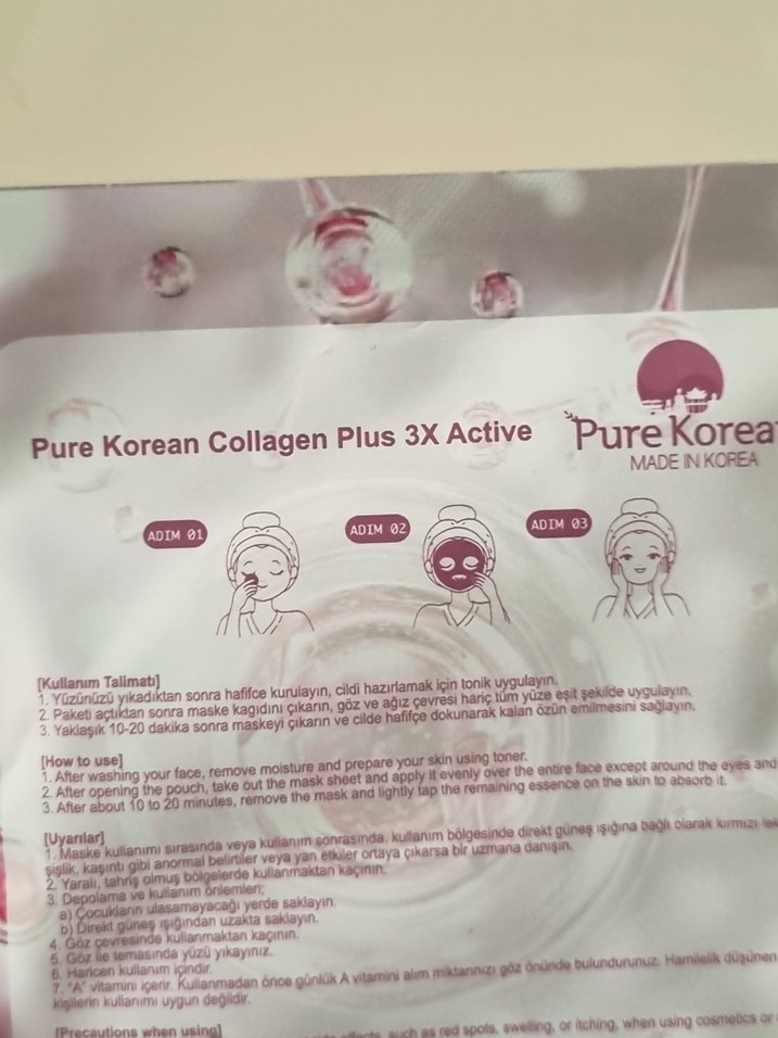 Pure Korean Kollajen PLUS 3X Aktif Maske - Görsel 5