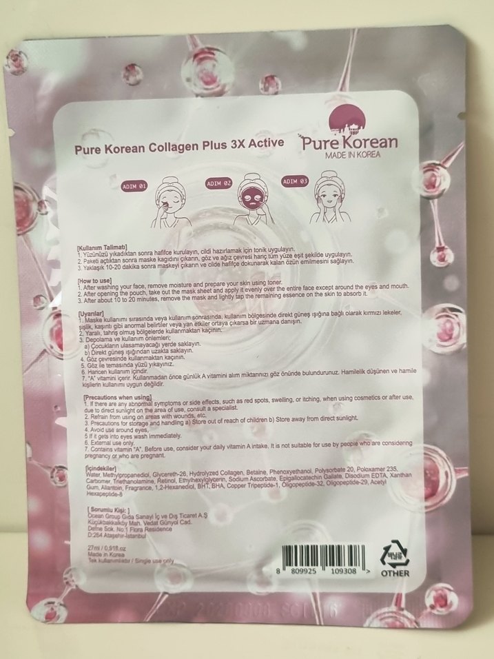 Pure Korean Kollajen PLUS 3X Aktif Maske - Görsel 4