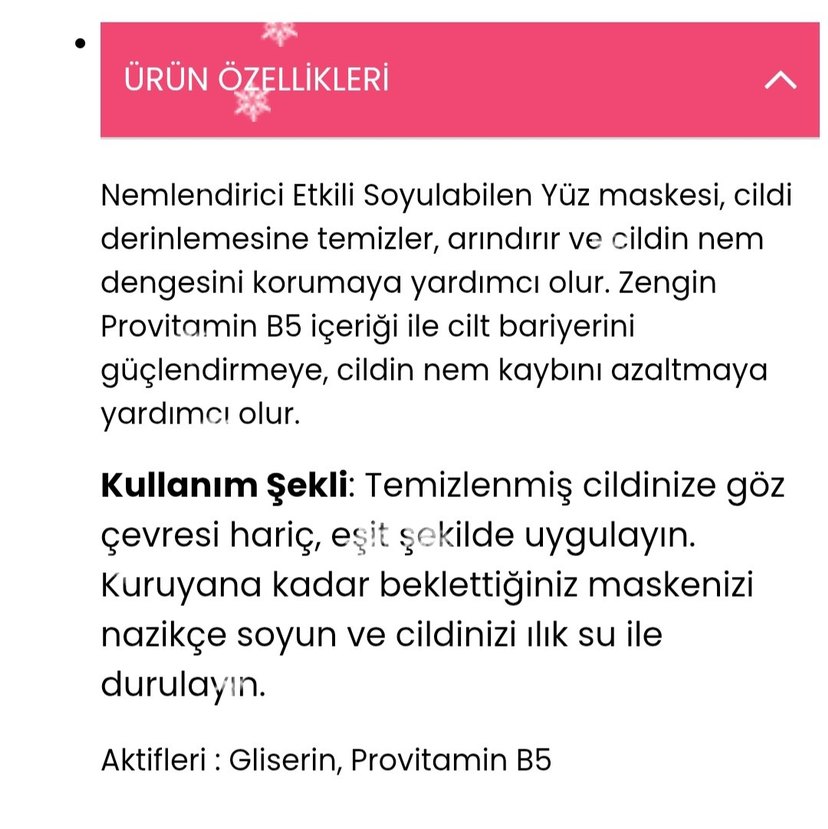 Simli Soyulabilen Nemlendirici Maske - Görsel 2