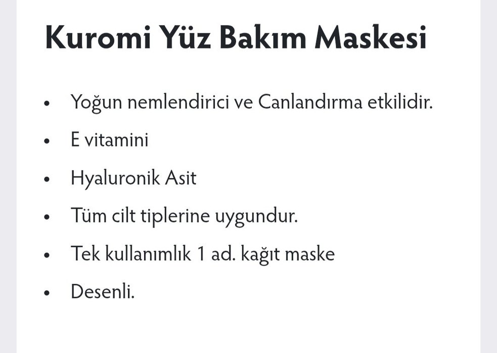 Kiva Kuromi Yüz Bakım Maskesi Çocuklar İçin - Görsel 2