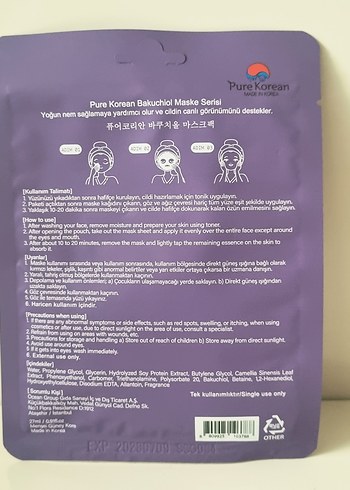 Pure Korean Bakuchiol Canlandırıcı Maske - Görsel 4