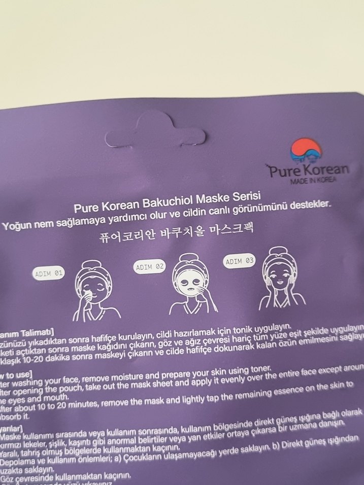 Pure Korean Bakuchiol Canlandırıcı Maske - Görsel 5