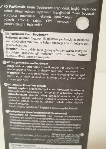 XO Parfümlü Krem Deodorant 75 ml - Görsel 5