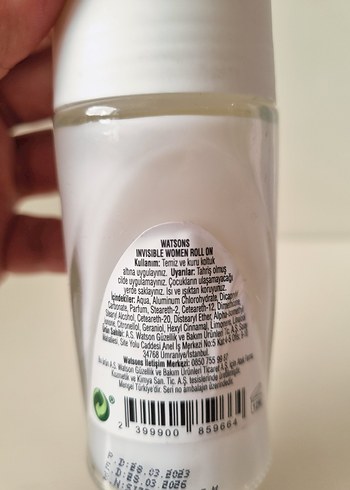 Watsons Invisible Women Roll-On Deodorant 50 ml - Görsel 6