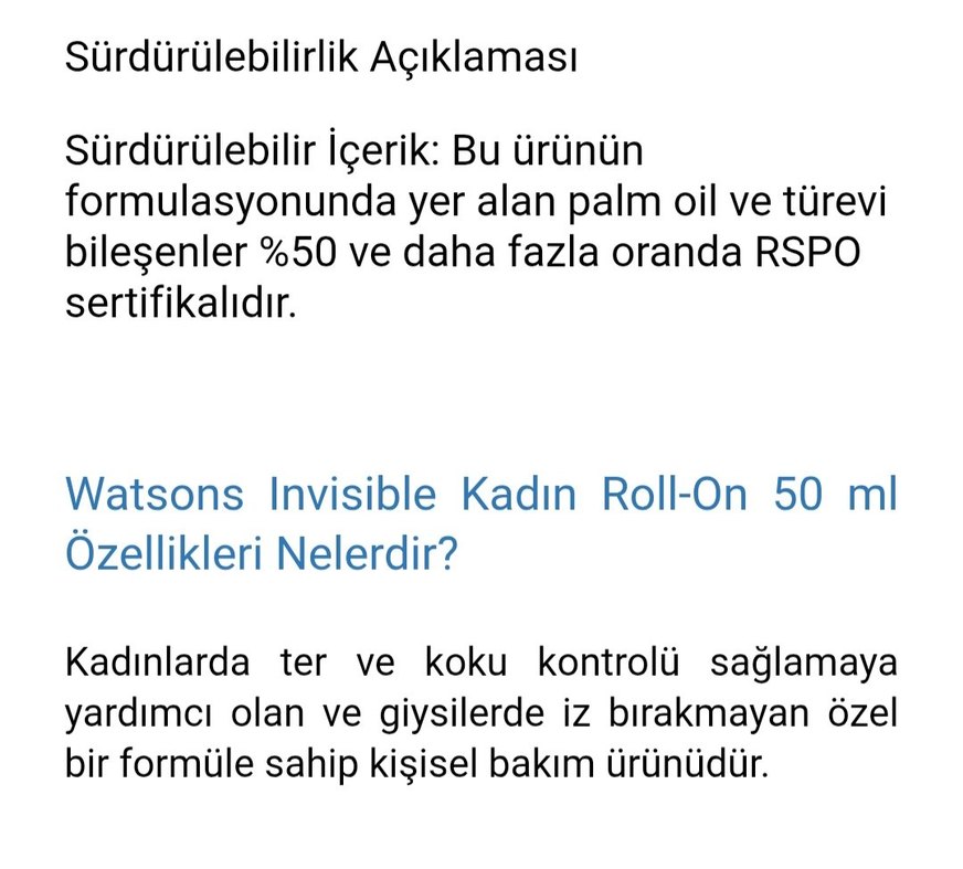 Watsons Invisible Women Roll-On Deodorant 50 ml - Görsel 2