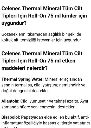 Celenes Mineral Roll-On Kadın Deodorant - Görsel 4