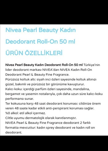 Nivea Pearl & Beauty Kadın Roll-On 50 ml - Görsel 2