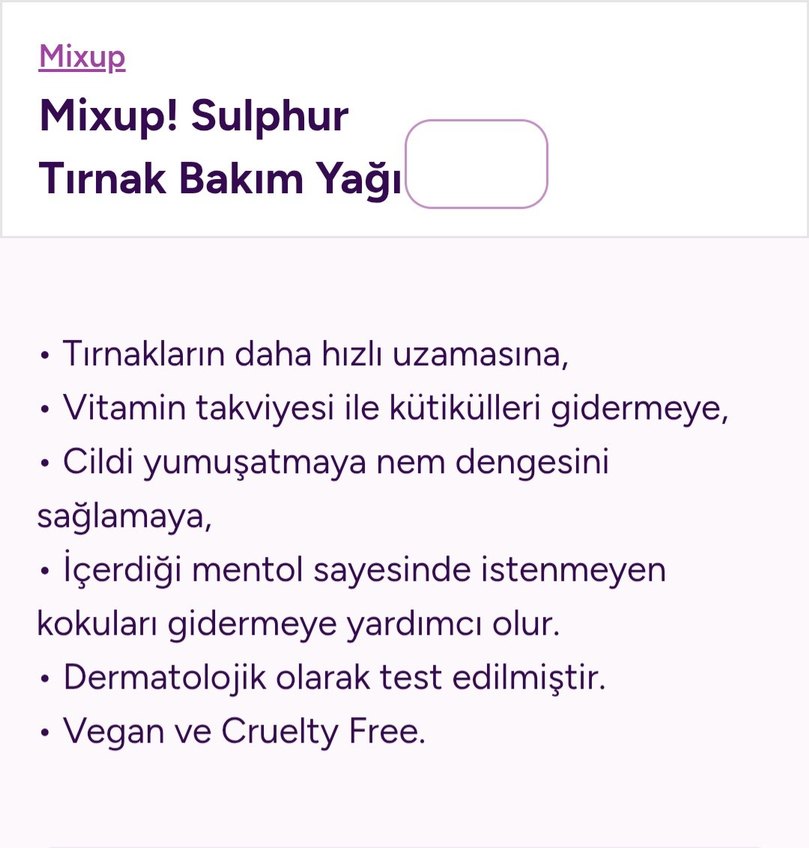 Mixup! Sülfürlü tırnak bakım yağı - Görsel 3