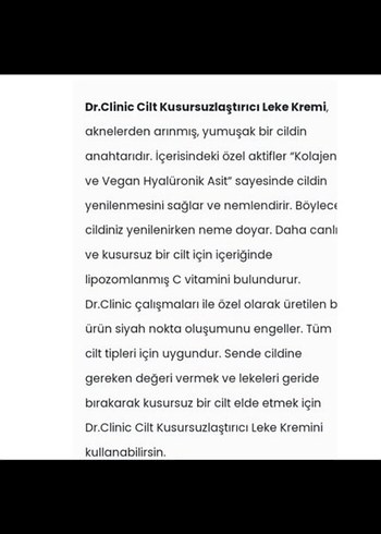 Dr. Clinic Leke Kremi 30 ml - Görsel 2