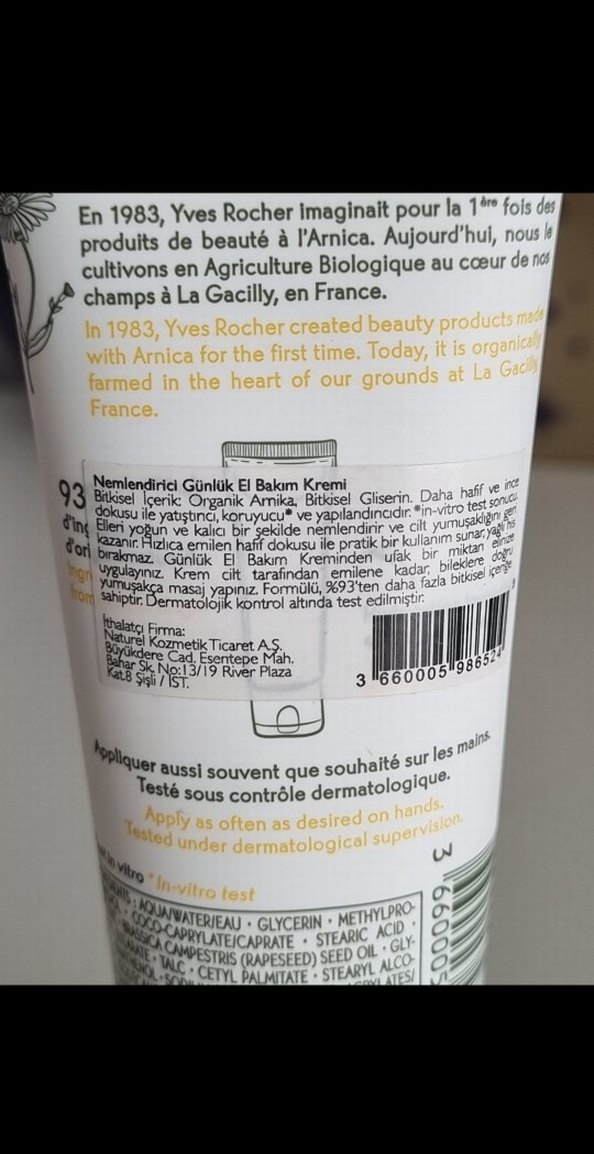 Yves Rocher Pur Arnica Nemlendirici El Kremi 75 ml - Görsel 5