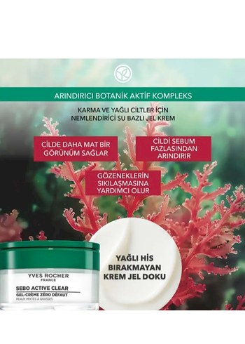 Yves Rocher Sebo Active Clear Jel Krem 50 ml - Görsel 2