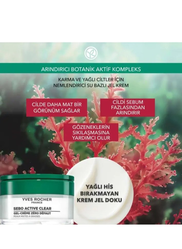 Yves Rocher Sebo Active Clear Jel Krem 50 ml - Görsel 2