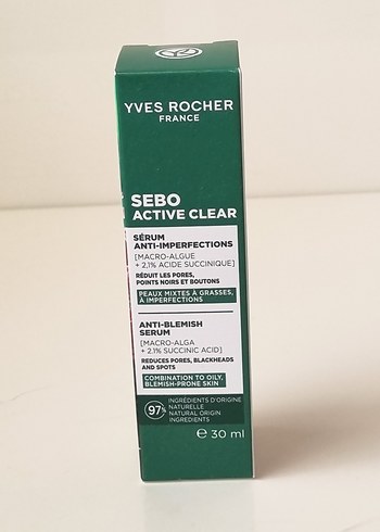 Yves Rocher Sebo Active Clear Yağ Dengeleyici Serum 30 ml - Görsel 6