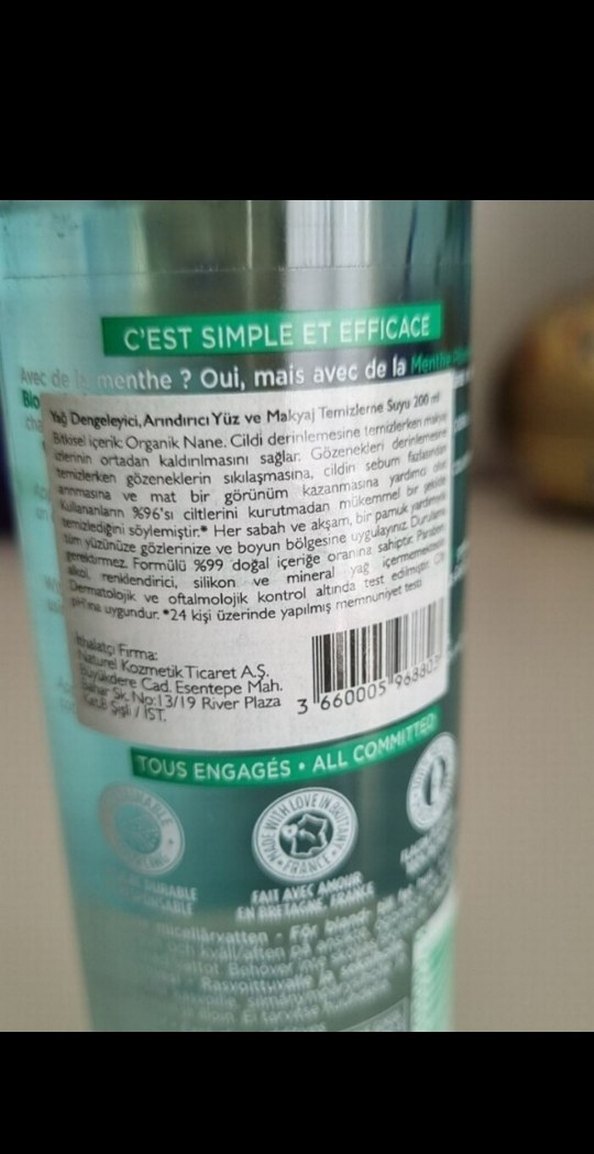 Yves Rocher Pure Menthe Makyaj Temizleyici - Görsel 5