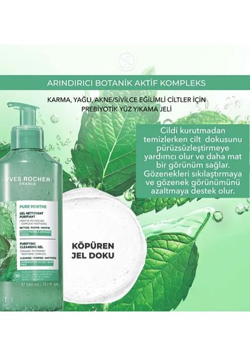 Yves Rocher Karma ve Akneye Eğilimli Cilt Jel Temizleyici 390 ml - Görsel 3