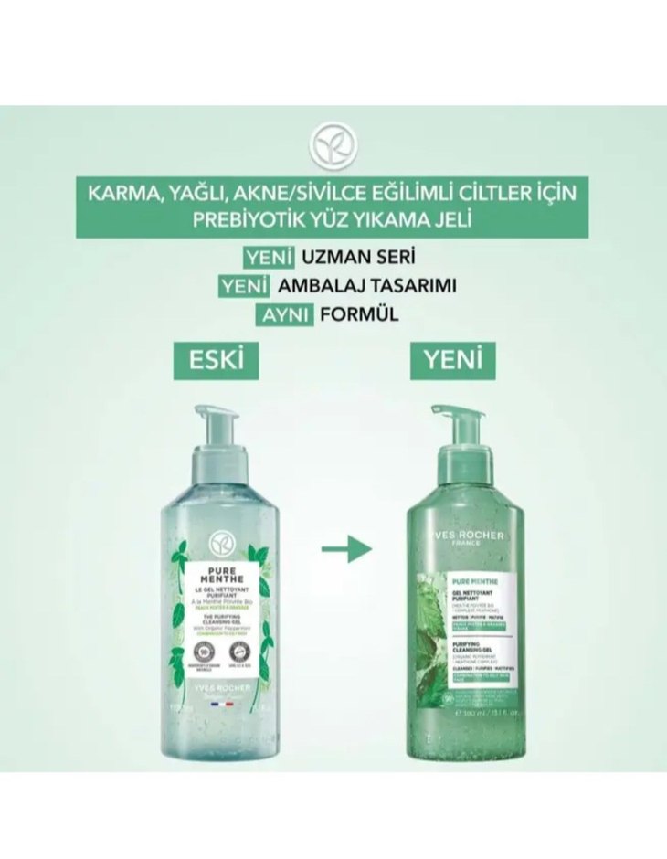 Yves Rocher Karma ve Akneye Eğilimli Cilt Jel Temizleyici 390 ml - Görsel 2