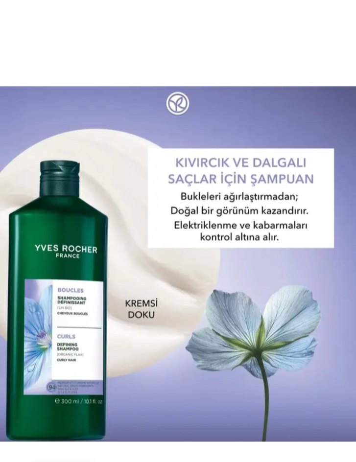Yves Rocher Kıvırcık ve Dalgalı Saçlar Şampuanı 300 ml - Görsel 2